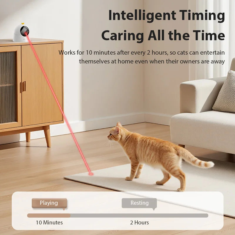 Interactive Smart Cat Laser Toy with Adjustable Modes for Indoor Play