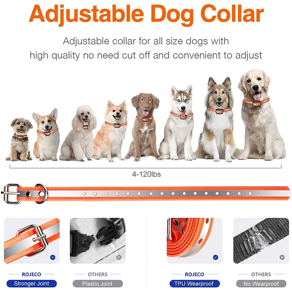 Remote Dog Training Collar - 1000m Range Rechargeable Bark Control System