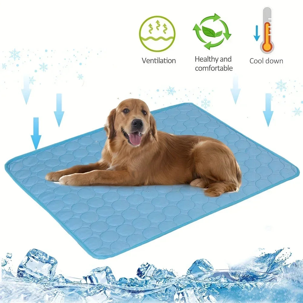 Pet Cooling Mat Summer Cat and Dog Sofa Mat Soft Ice Silk Cold Feeling Nest Mat Summer Dog Cooling Mat Pet Products Dog Beds
