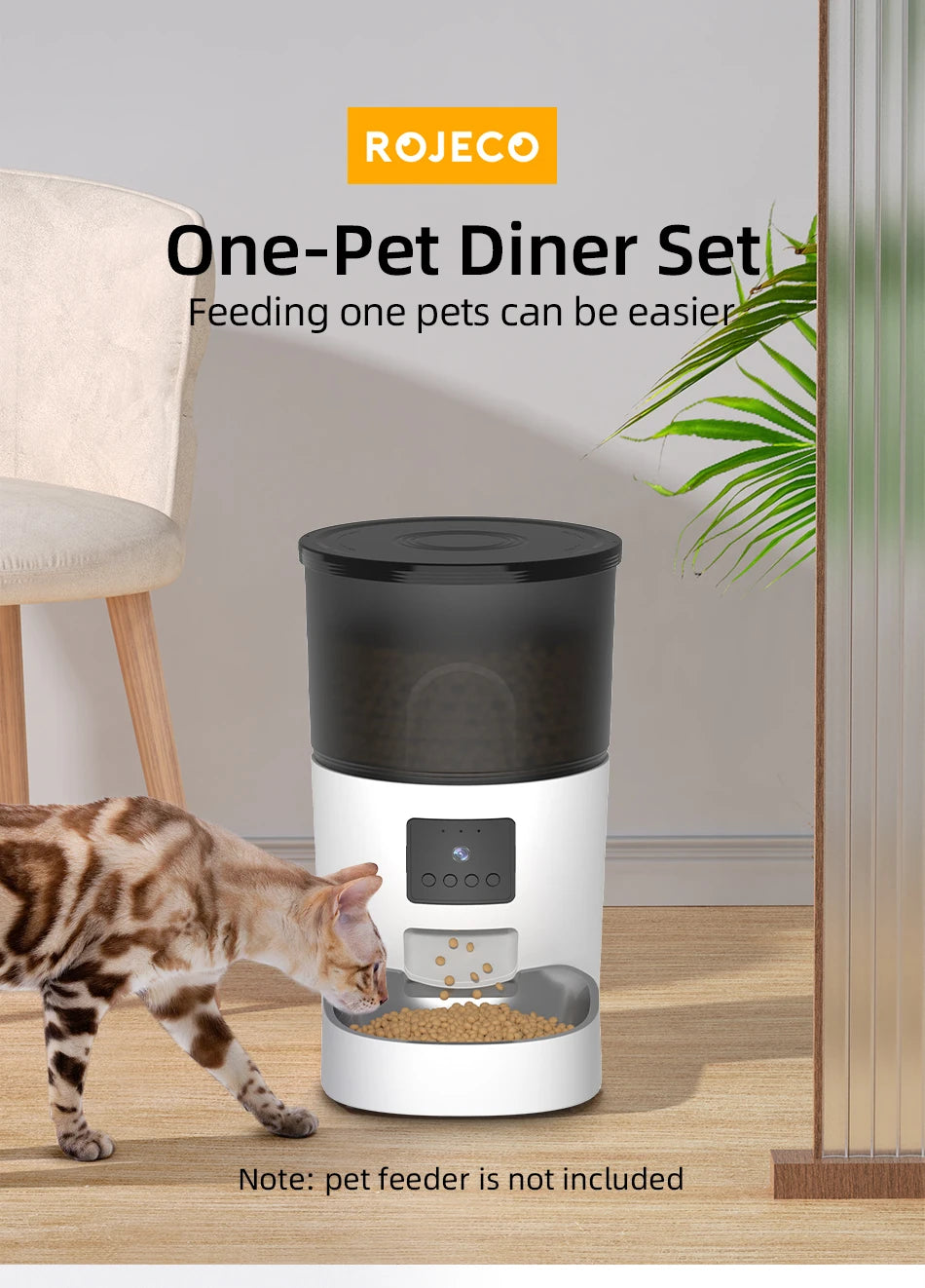 Stainless Steel Replacement Bowl for 3L Automatic Pet Feeder