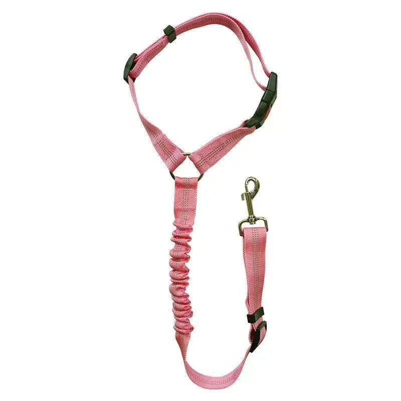 2-in-1 Dog Car Safety Seatbelt - Adjustable Reflective Headrest Restraint