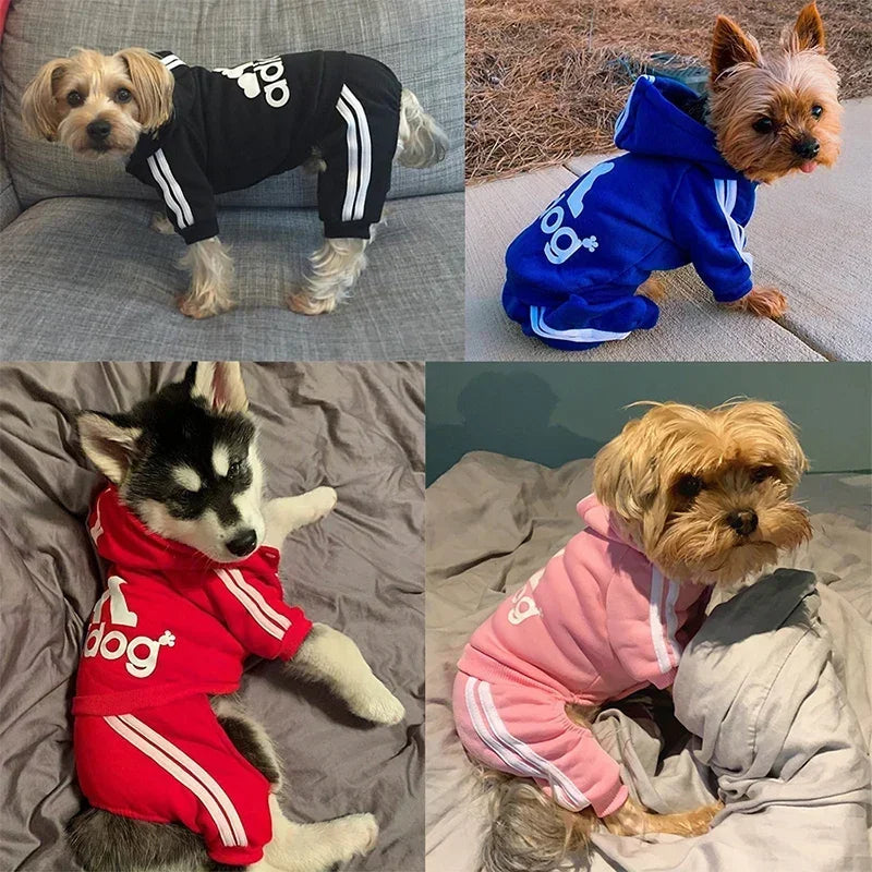 Winter Dog Jumpsuit - Warm Fleece Hoodie for Small to Large Dogs
