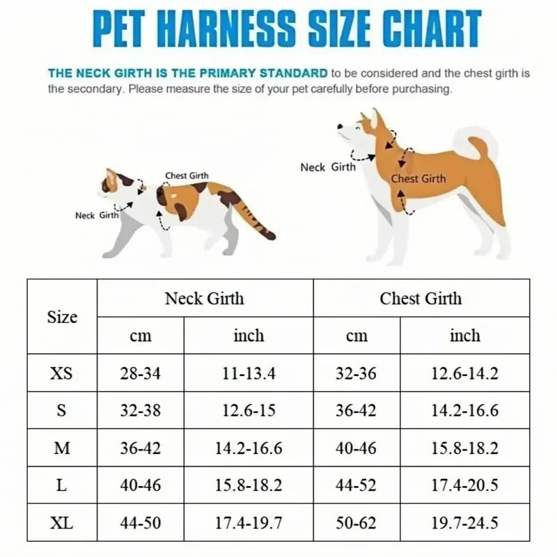Breathable Pet Harness and Leash Set - Comfortable Chest Vest for Small to Medium Dogs