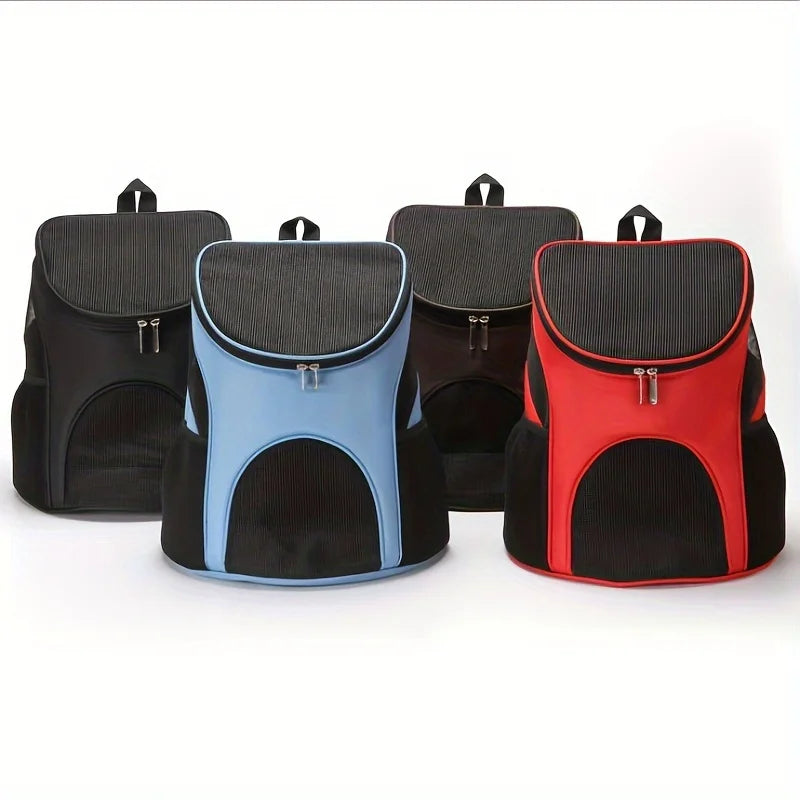 Portable Dog Carrier Backpack - Breathable Mesh Travel Bag with Large Capacity