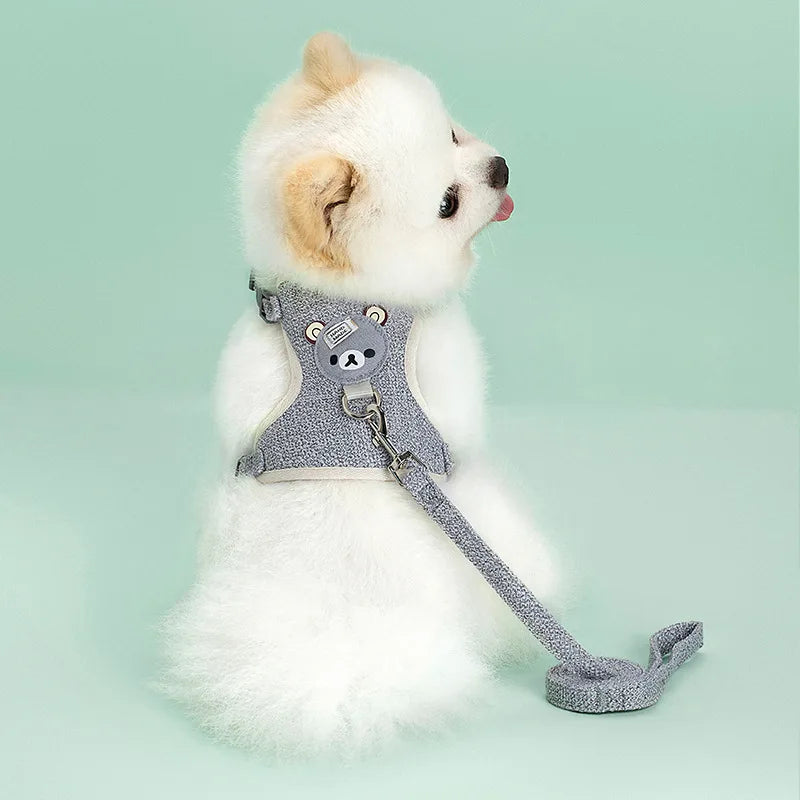 Adjustable Pet Harness and Leash Set - Comfortable Vest for Dogs and Cats