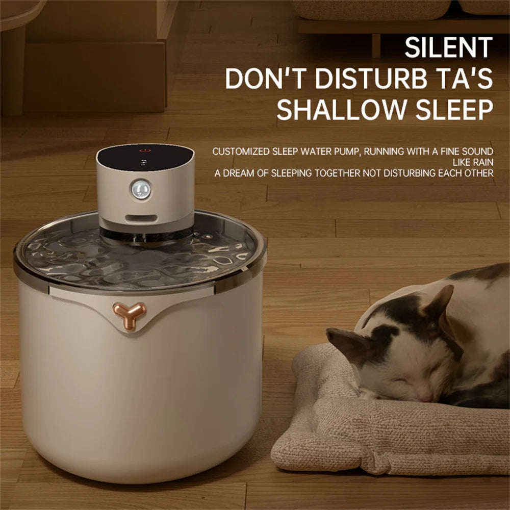 Smart Pet Water Fountain 2.5L - USB Rechargeable Induction Drinking Bowl with Filter