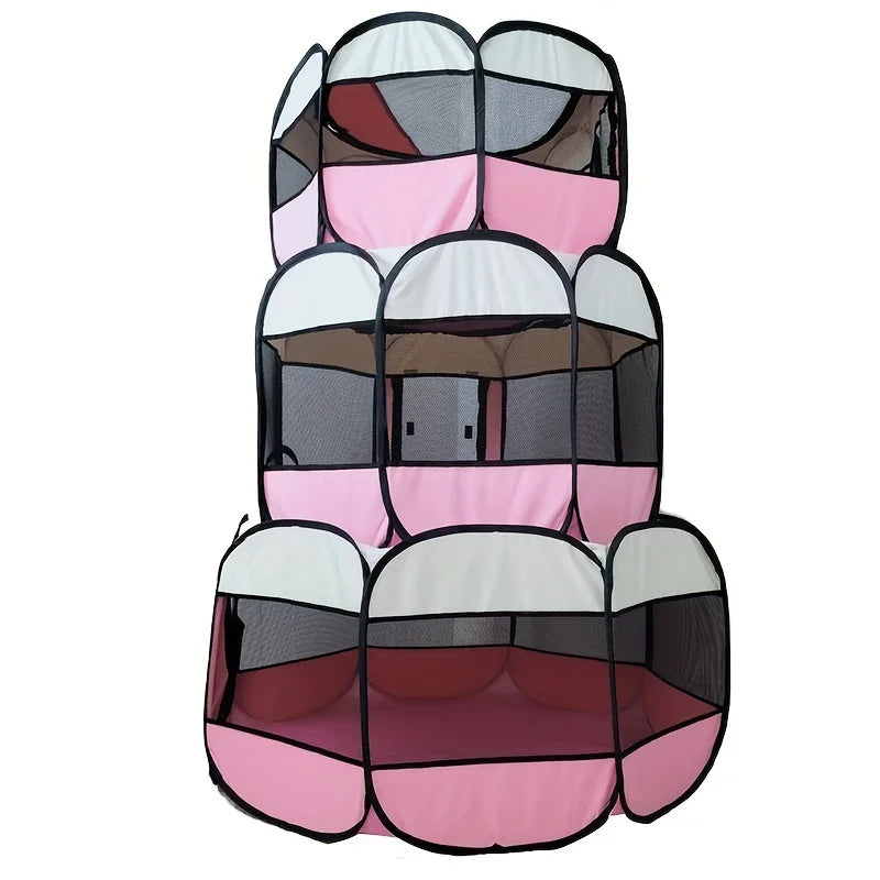 Portable Pet Playpen & Tent - Foldable Outdoor Enclosure for Dogs & Cats