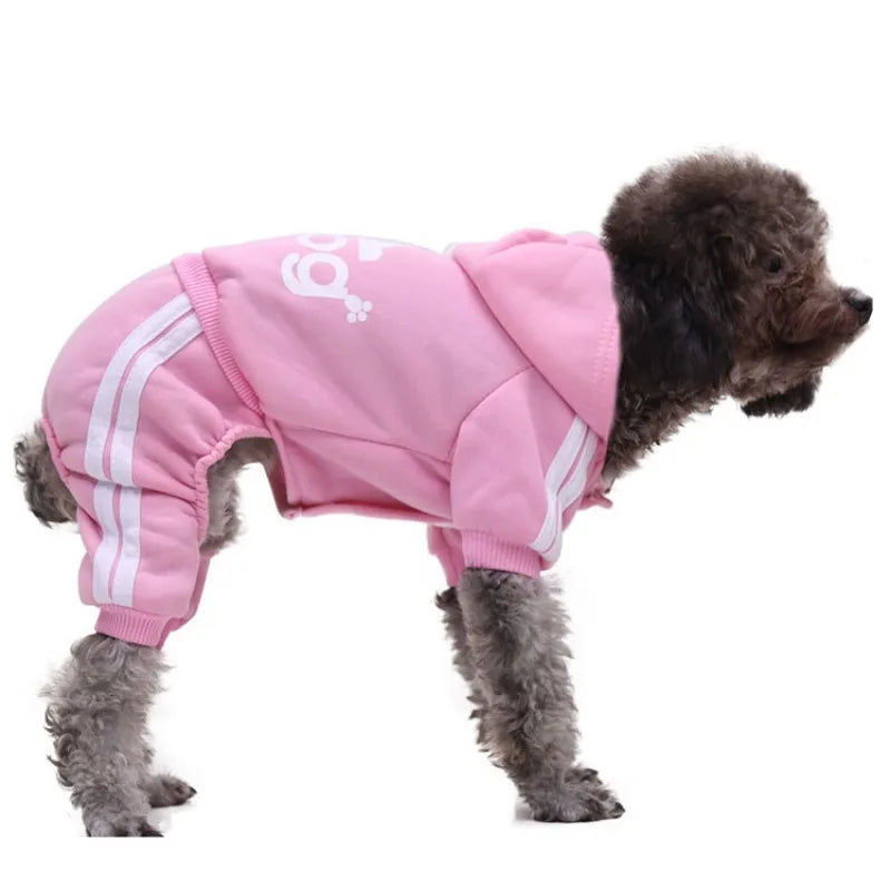 Winter Dog Jumpsuit - Warm Fleece Hoodie for Small to Large Dogs