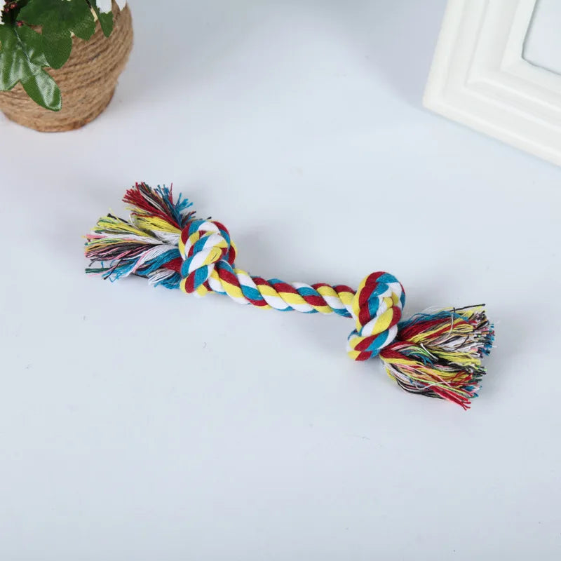 Cotton Rope Knot Dog Toy - Dental Health Chew Toy for All Dog Sizes