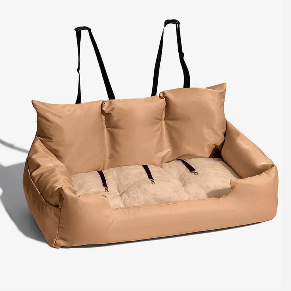 Rear Seat Dog Travel Bed with Removable Cover