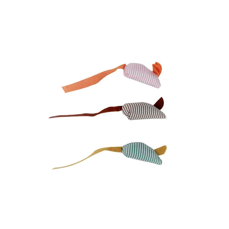 Plush Mouse Toy Set for Cats - Interactive Feather Toys