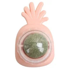 Catnip Wall Ball - Natural Edible Cat Mint Toy for Hairball Relief