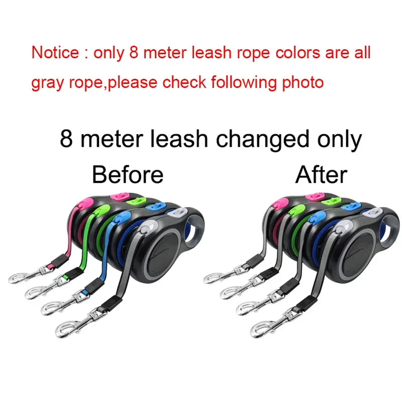 Retractable Dog Leash - Adjustable 3m/5m Length for All Dog Sizes