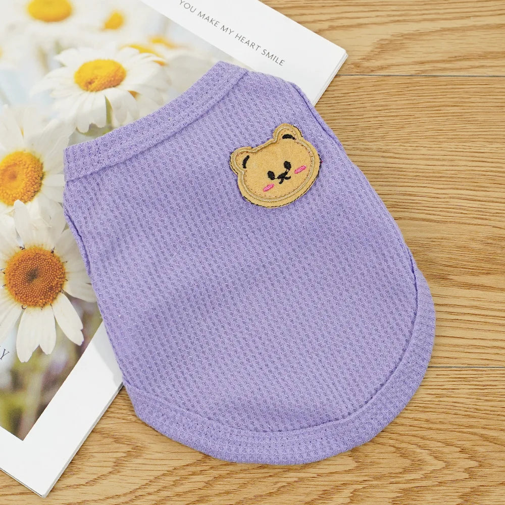 Breathable Pet Vest - Summer Clothing for Small Dogs and Cats