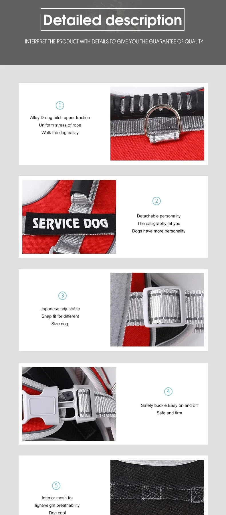Puppy Harness with Leash - Small to Large Dog Training Set