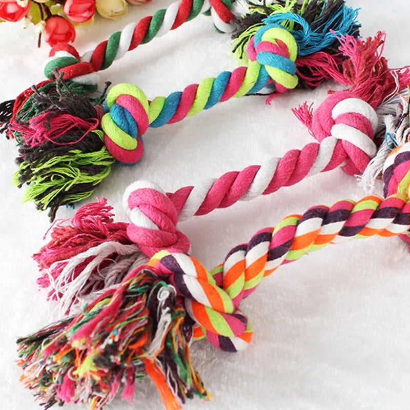 Cotton Rope Knot Dog Toy - Dental Health Chew Toy for All Dog Sizes