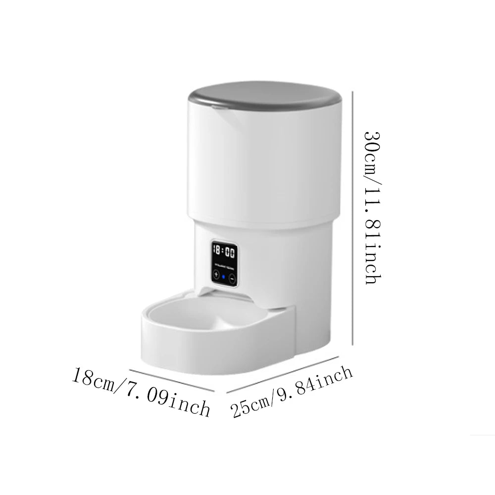 4L Smart WiFi Pet Feeder with Button Control - Intelligent Automatic Food Dispenser for Cats & Dogs
