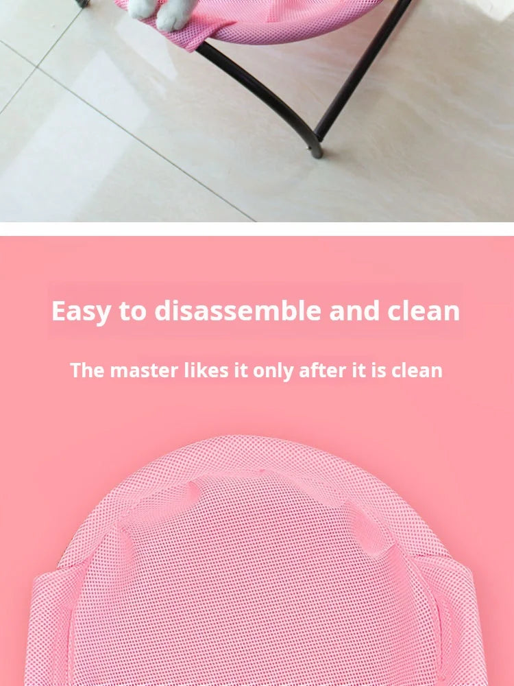 Breathable Cat Hammock Bed - Elevated Cooling Cot for Ultimate Comfort