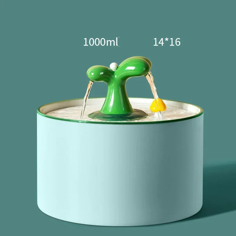 Ceramic Automatic Cat Water Fountain – Silent Circulating Flow with Replaceable Filter