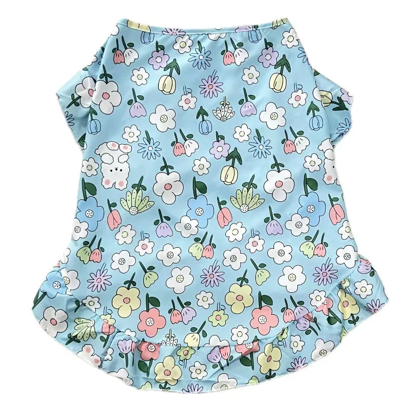 Robe de princesse rafraîchissante et gilet d'été pour chiens de taille moyenne et grande
