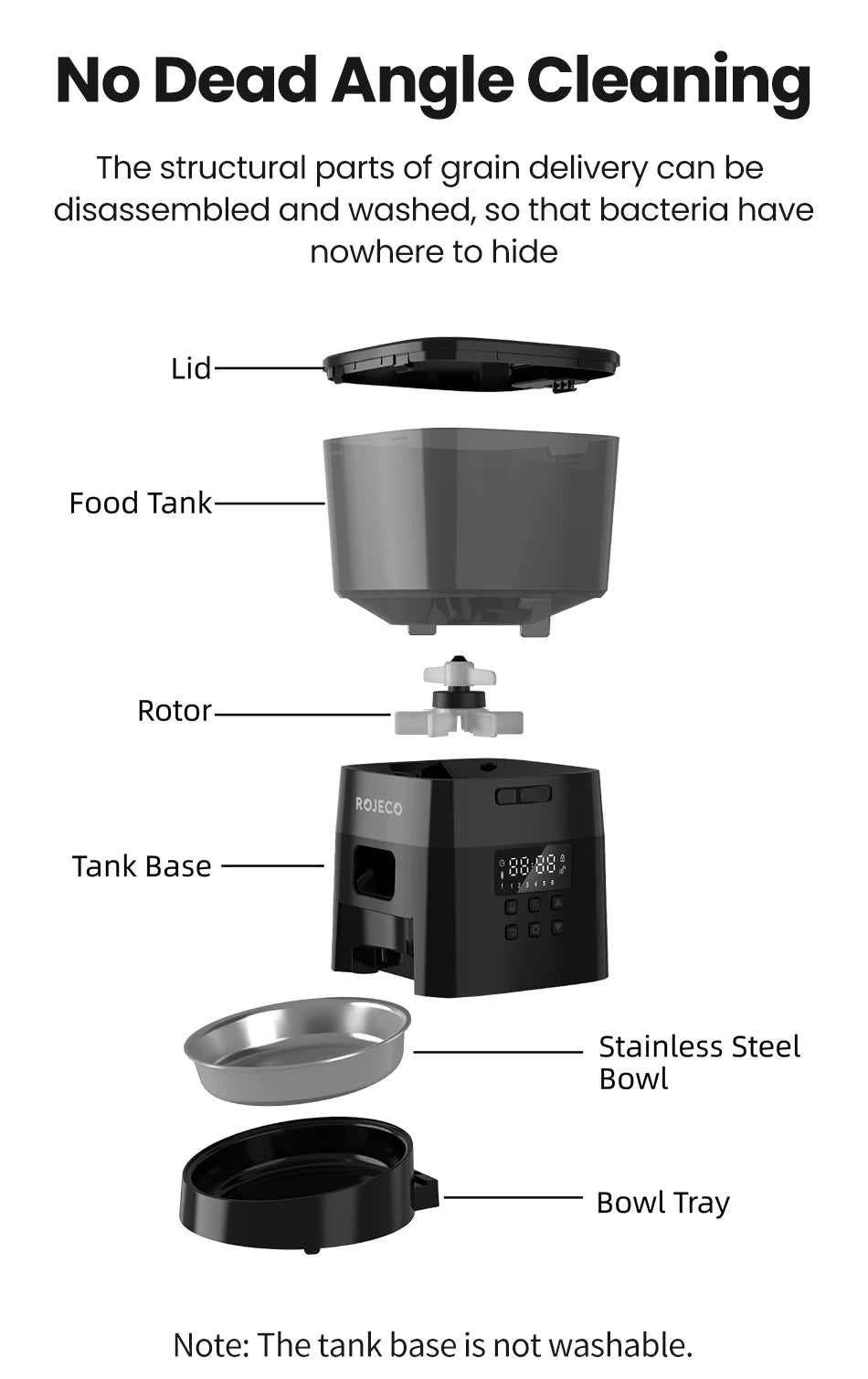 Smart Automatic Cat Feeder with Button Control and Kibble Dispenser