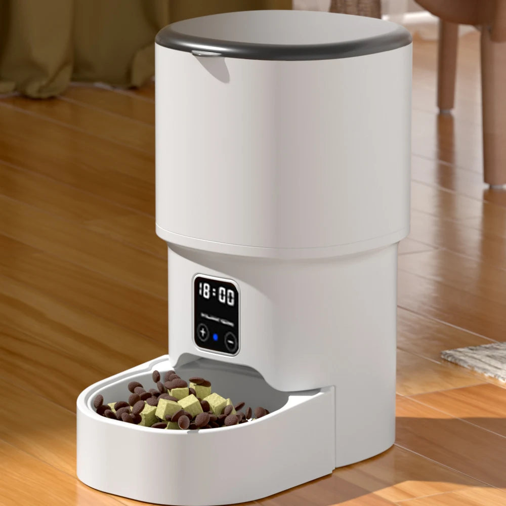 4L Smart WiFi Pet Feeder with Button Control - Intelligent Automatic Food Dispenser for Cats & Dogs