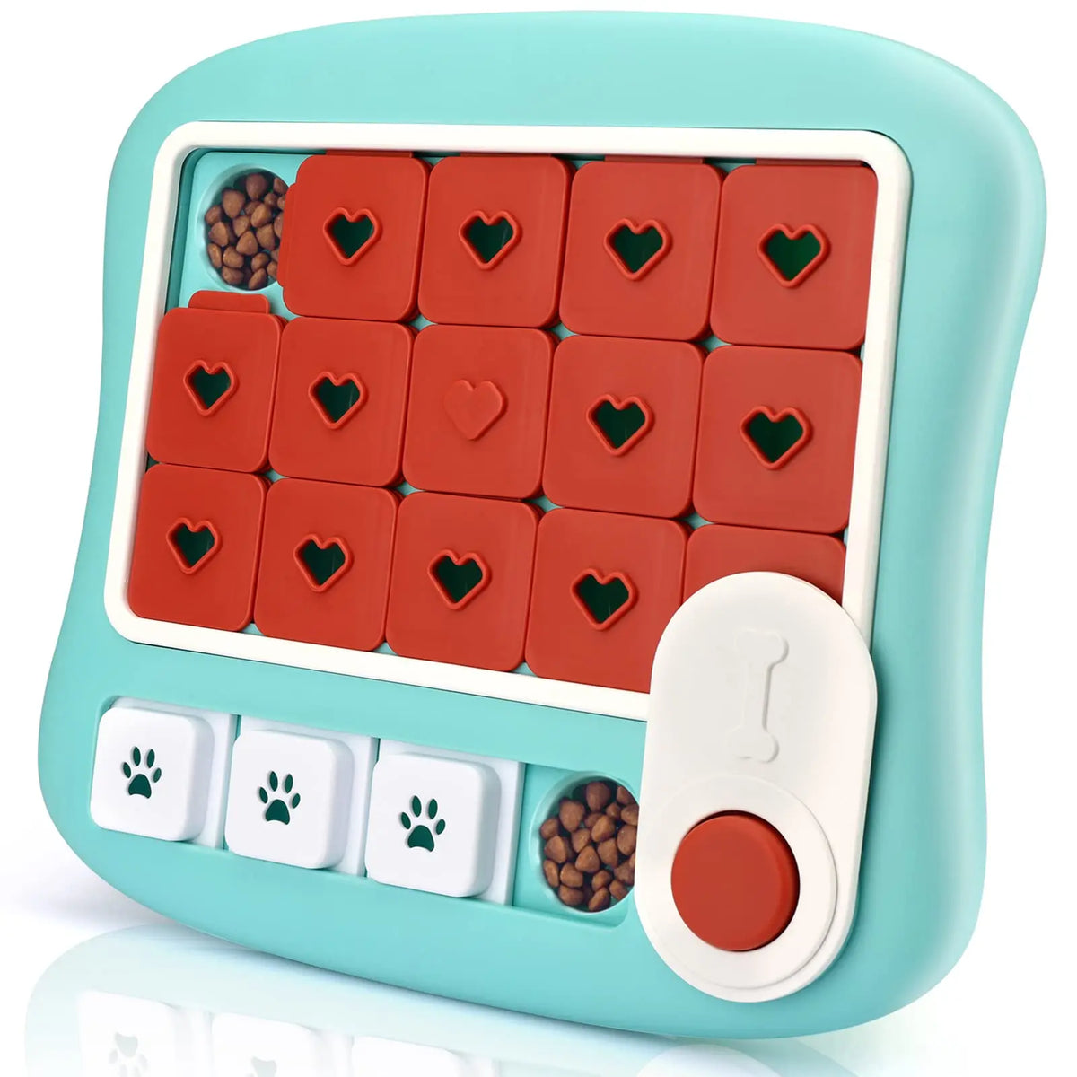 Interactive Dog Treat Puzzle Toy with Squeaker