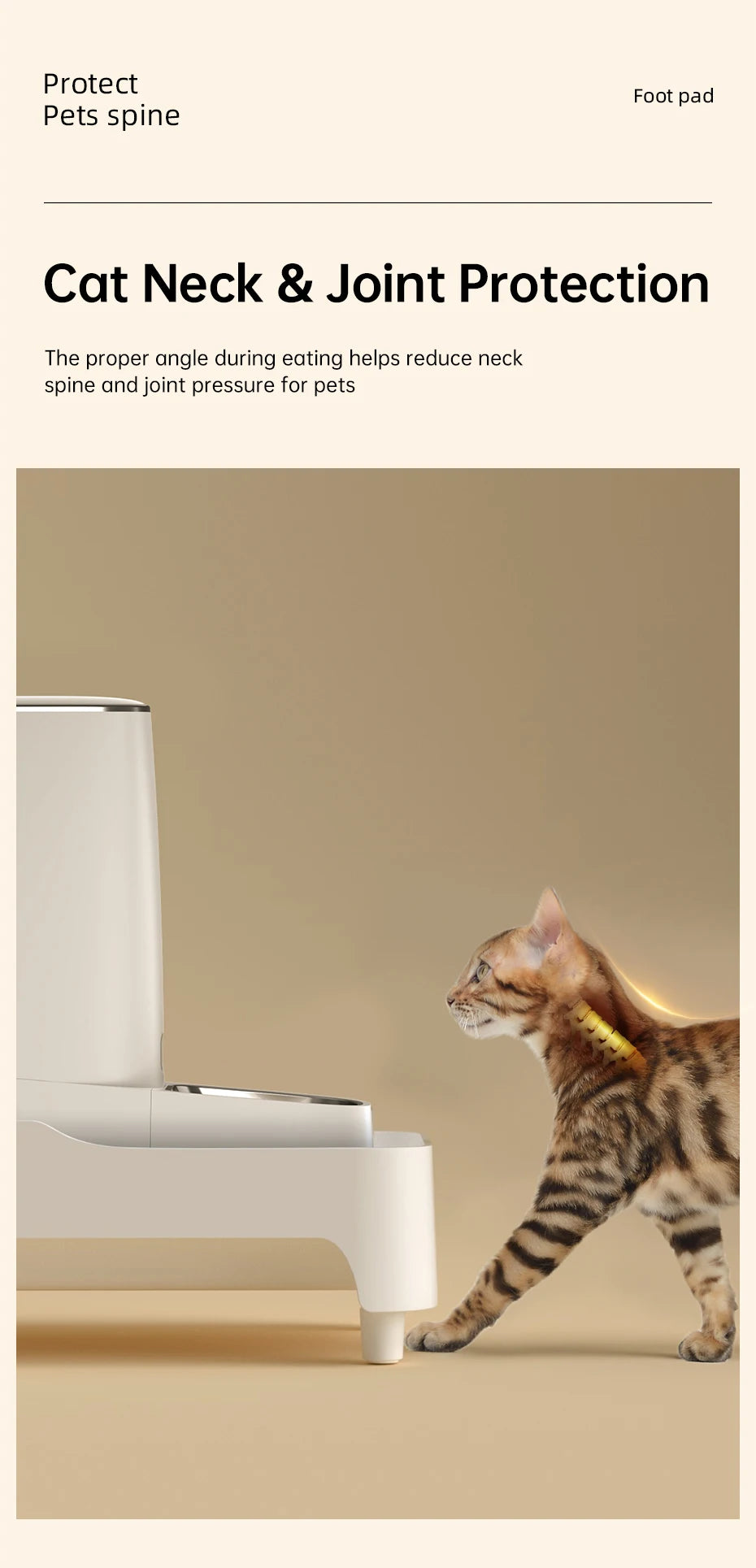 Adjustable Height Elevated Holder for Automatic Pet Feeders