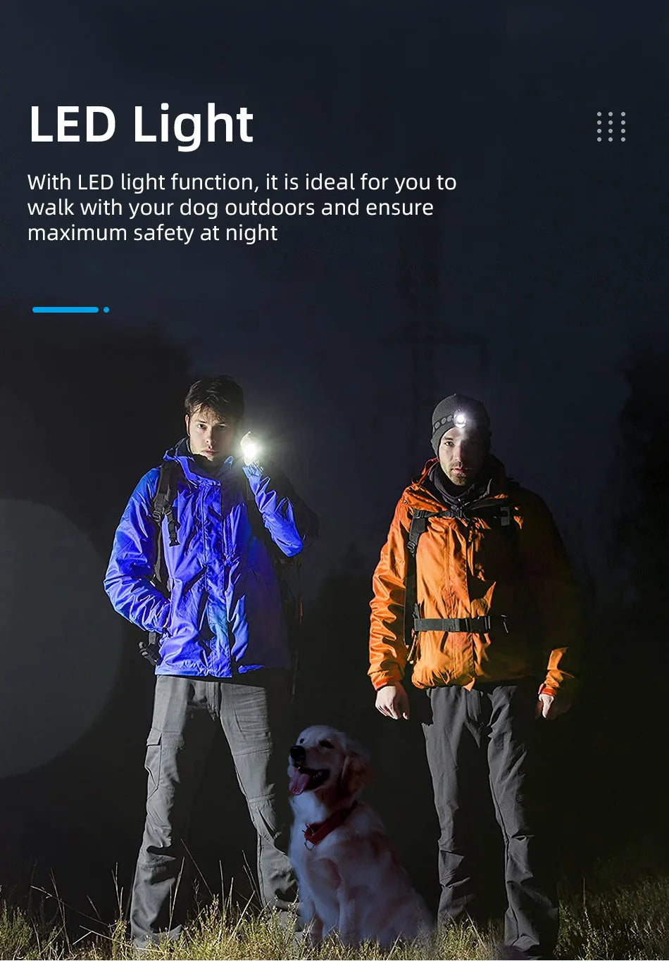 Ultrasonic Dog Training Device with Anti-Barking Technology and LED Flashlight