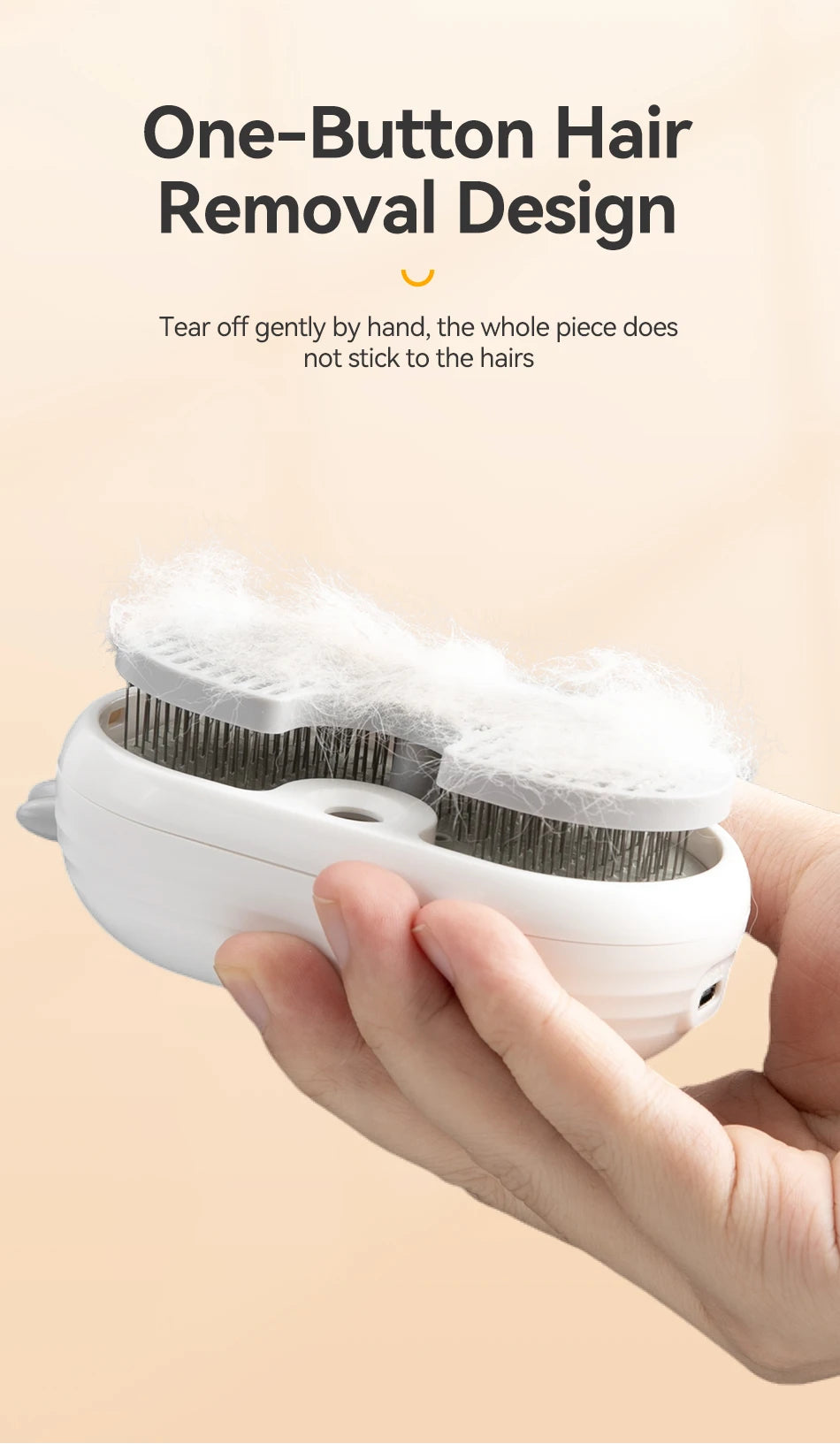 Electric Steam Pet Brush - Hair Removal Comb for Cats & Dogs