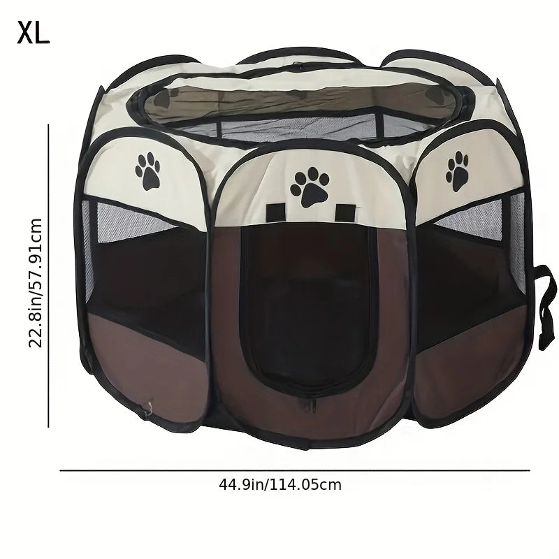 Portable Pet Playpen & Tent - Foldable Outdoor Enclosure for Dogs & Cats