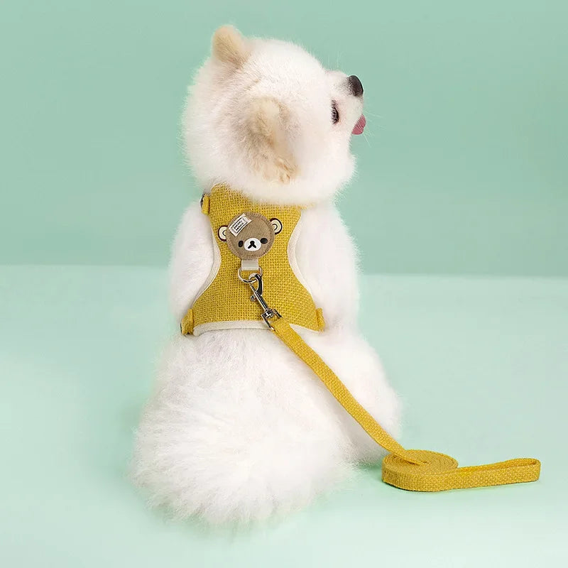 Adjustable Pet Harness and Leash Set - Comfortable Vest for Dogs and Cats