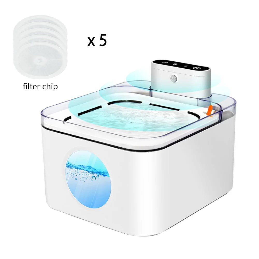 3L Automatic Cat Water Fountain USB Cable/Battery Operated Smart Sensing Sensor Dog Cat Dispenser Pet Cats Drinker with Filter