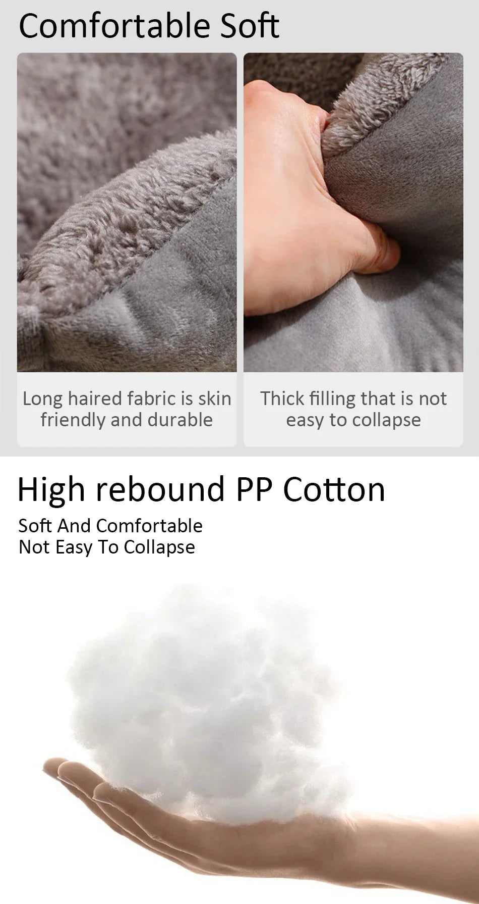 Cozy Pet Bed for Cats and Dogs - Soft Cushion Basket