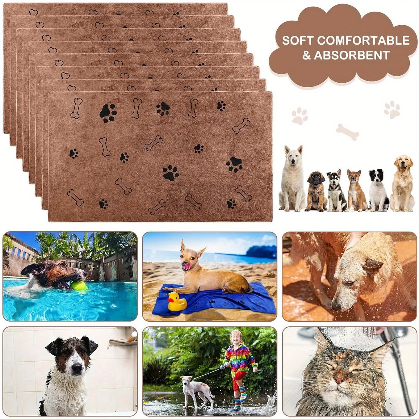 Pet Hair Remover Glove - Double-Sided Grooming Mitt for Furniture and Clothing