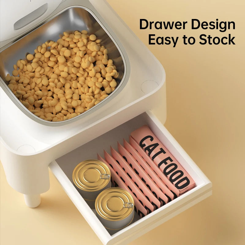 Adjustable Height Elevated Holder for Automatic Pet Feeders