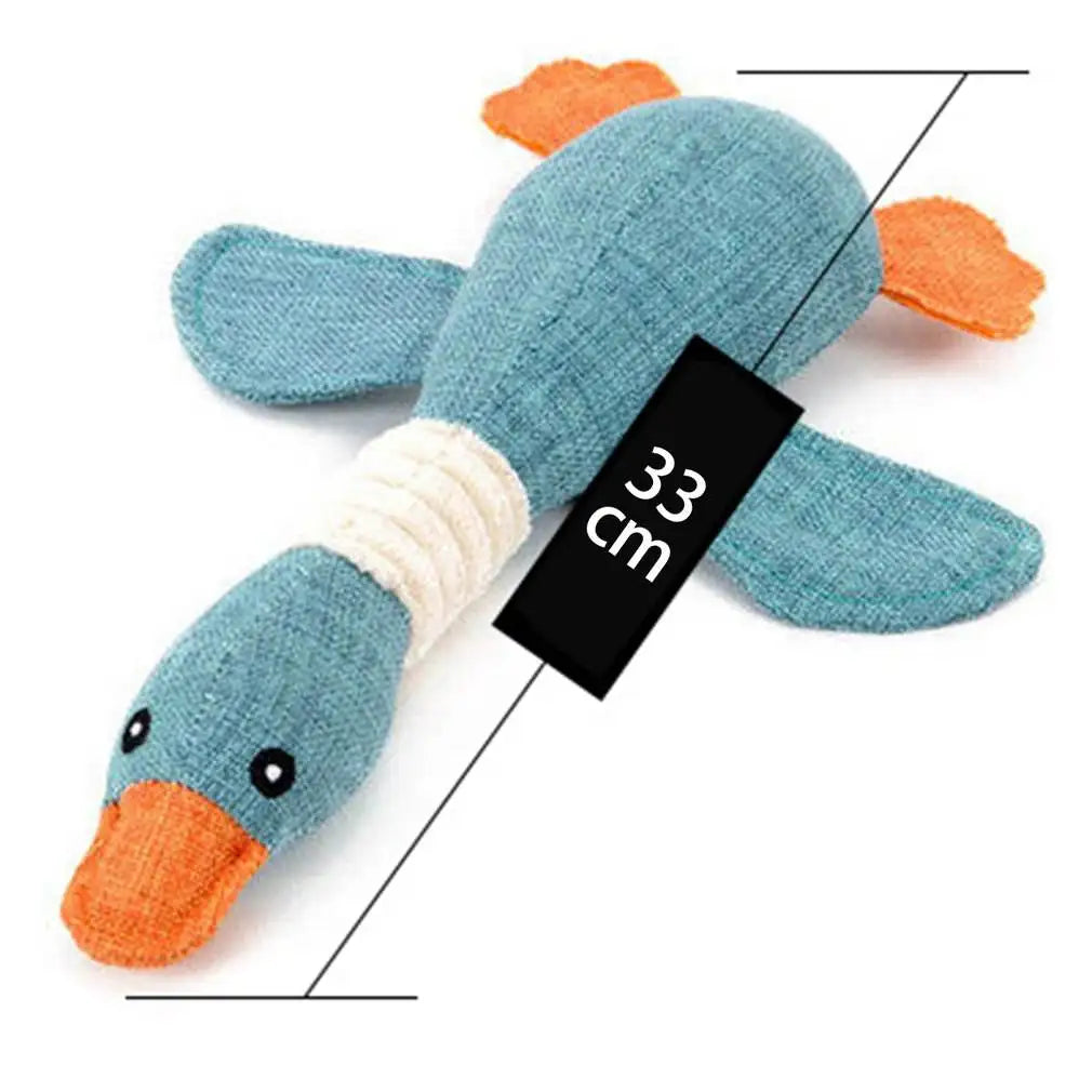 Squeaky Goose Dog Toy - Interactive Sound Toy for Dental Health