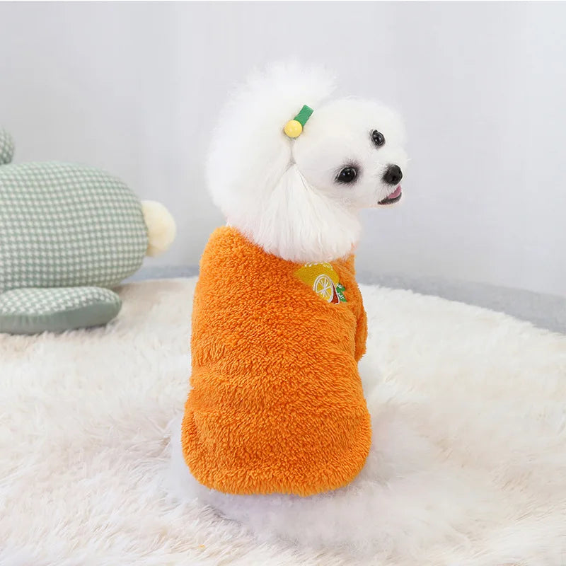 Gilet Chauffant en Peluche pour Chiens et Chats de Petite et Moyenne Taille