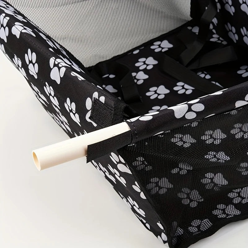 Premium Pet Car Booster Seat - Safe Travel Carrier with Safety Leash