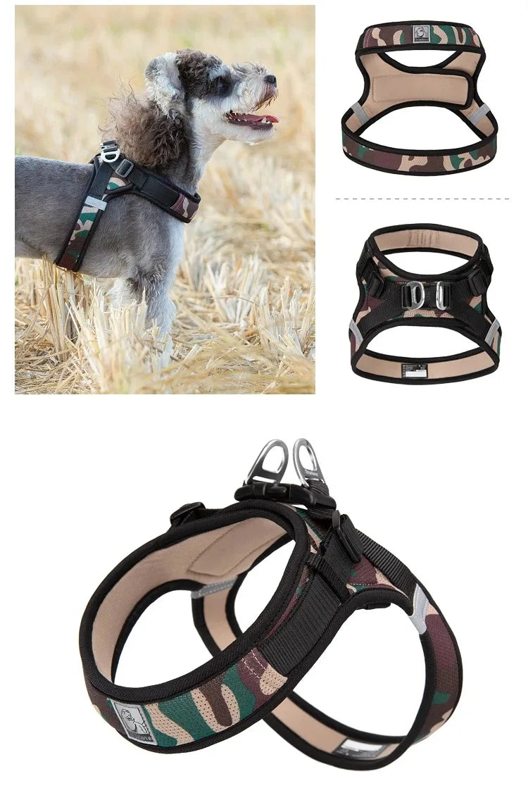 Tactical Dog Harness with Chest Strap - Multi-Size Pet Vest