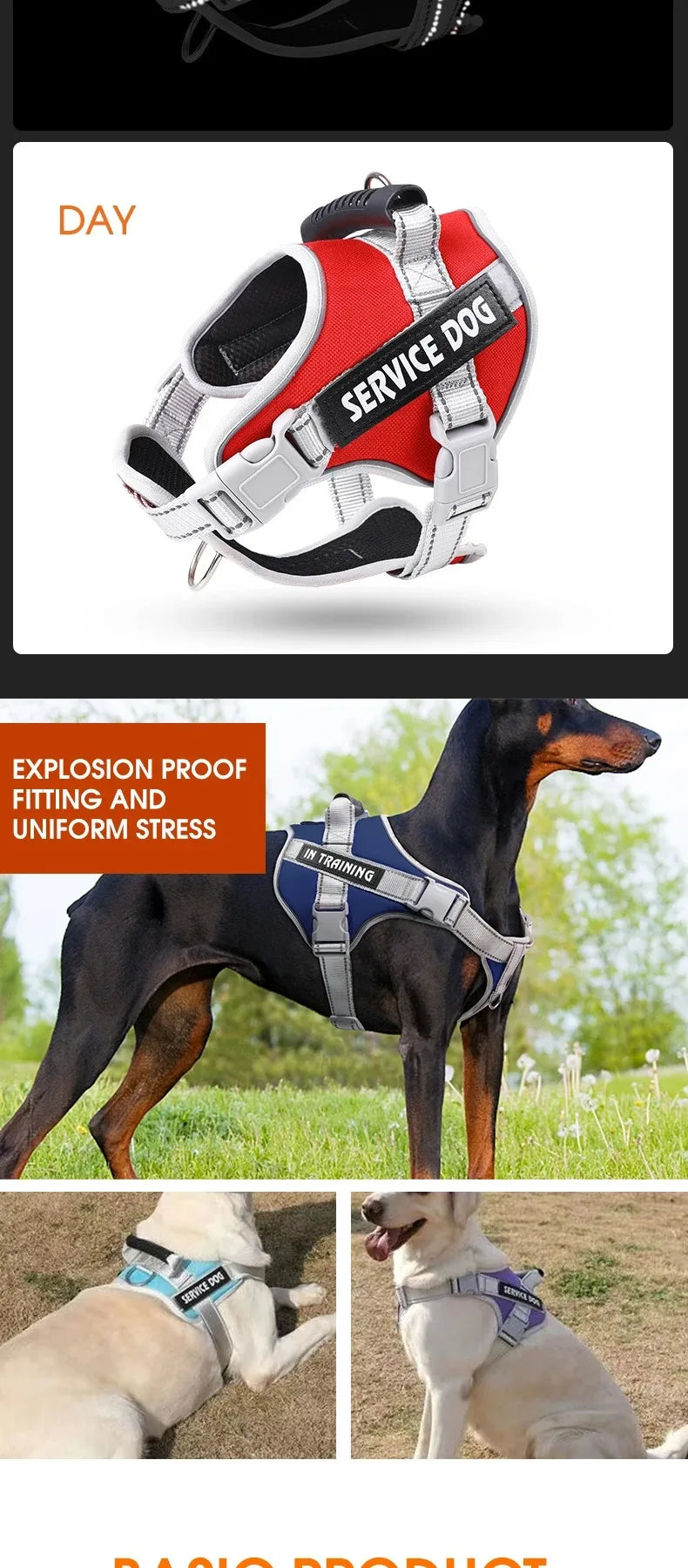 Puppy Harness with Leash - Small to Large Dog Training Set