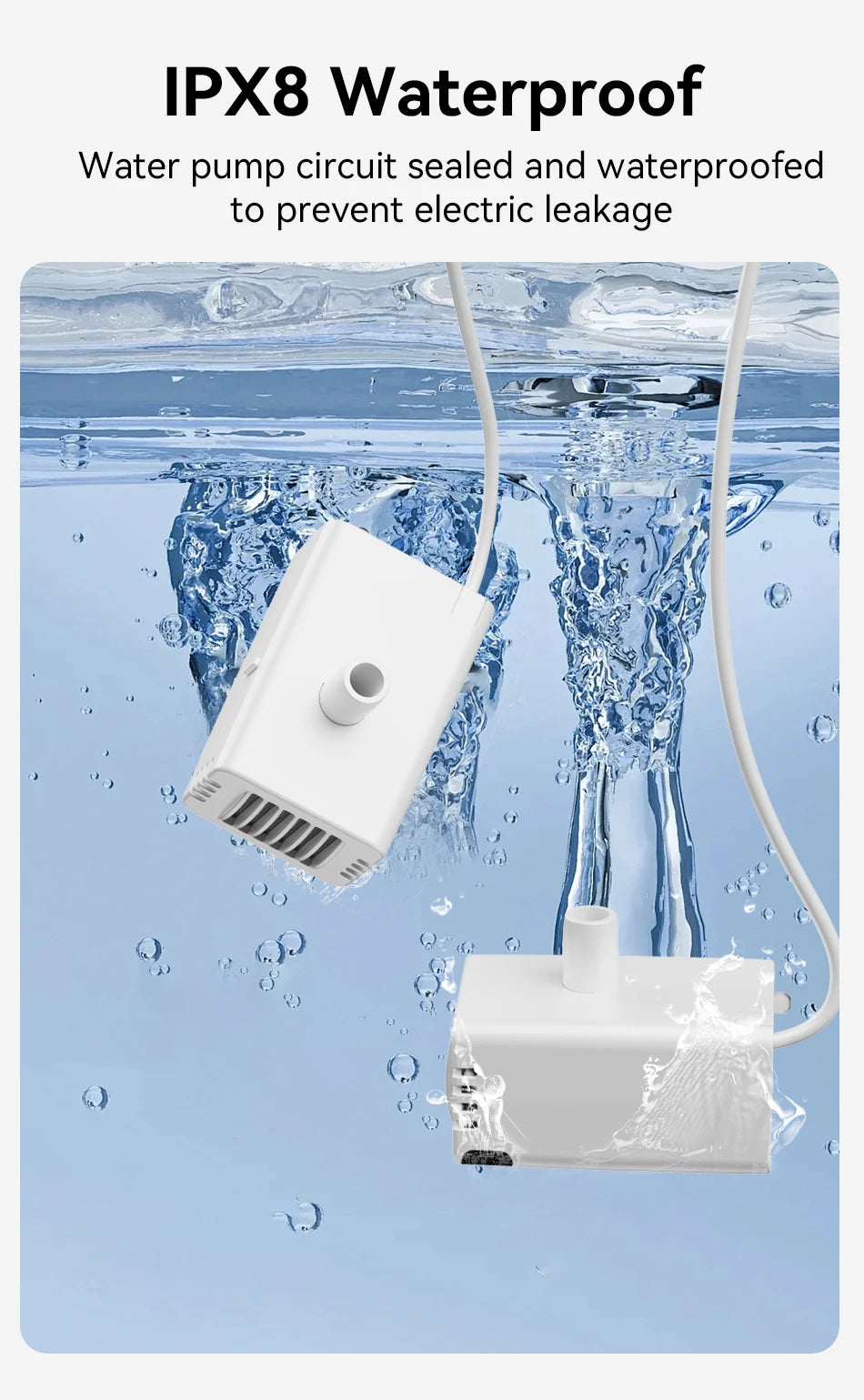 Replacement Water Pump for 3.2L Stainless Steel Cat Water Fountain