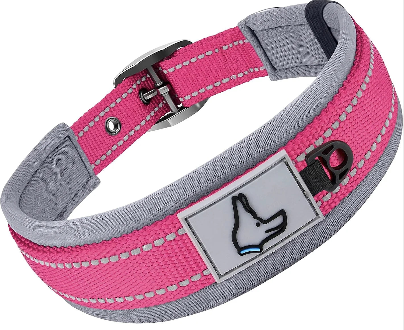 Padded Reflective Dog Collar | Adjustable Heavy-Duty Nylon & Neoprene