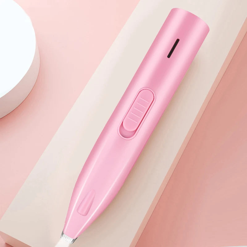 Wireless Electric Pet Nail Grinder with LED Light - USB Rechargeable Silent Trimmer