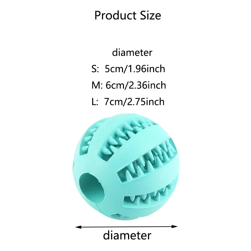 Interactive Rubber Ball Dog Toy - Natural Rubber Treat Dispensing Ball