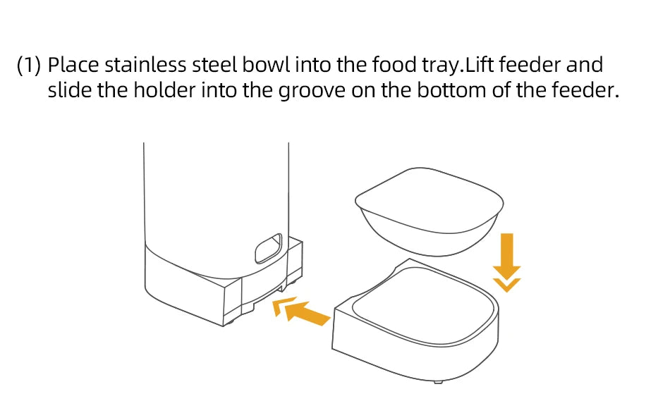 Stainless Steel Single & Double Bowl Accessories For 4L Automatic Pet Feeder Cat Food Dispenser Without Pet Feeder