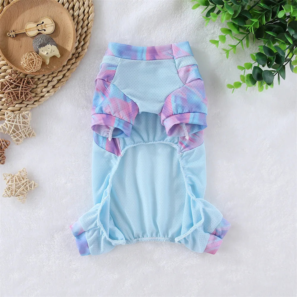 Summer Dog Cooling Jumpsuit - Ice Silk Breathable Quick-Dry Mesh Vest