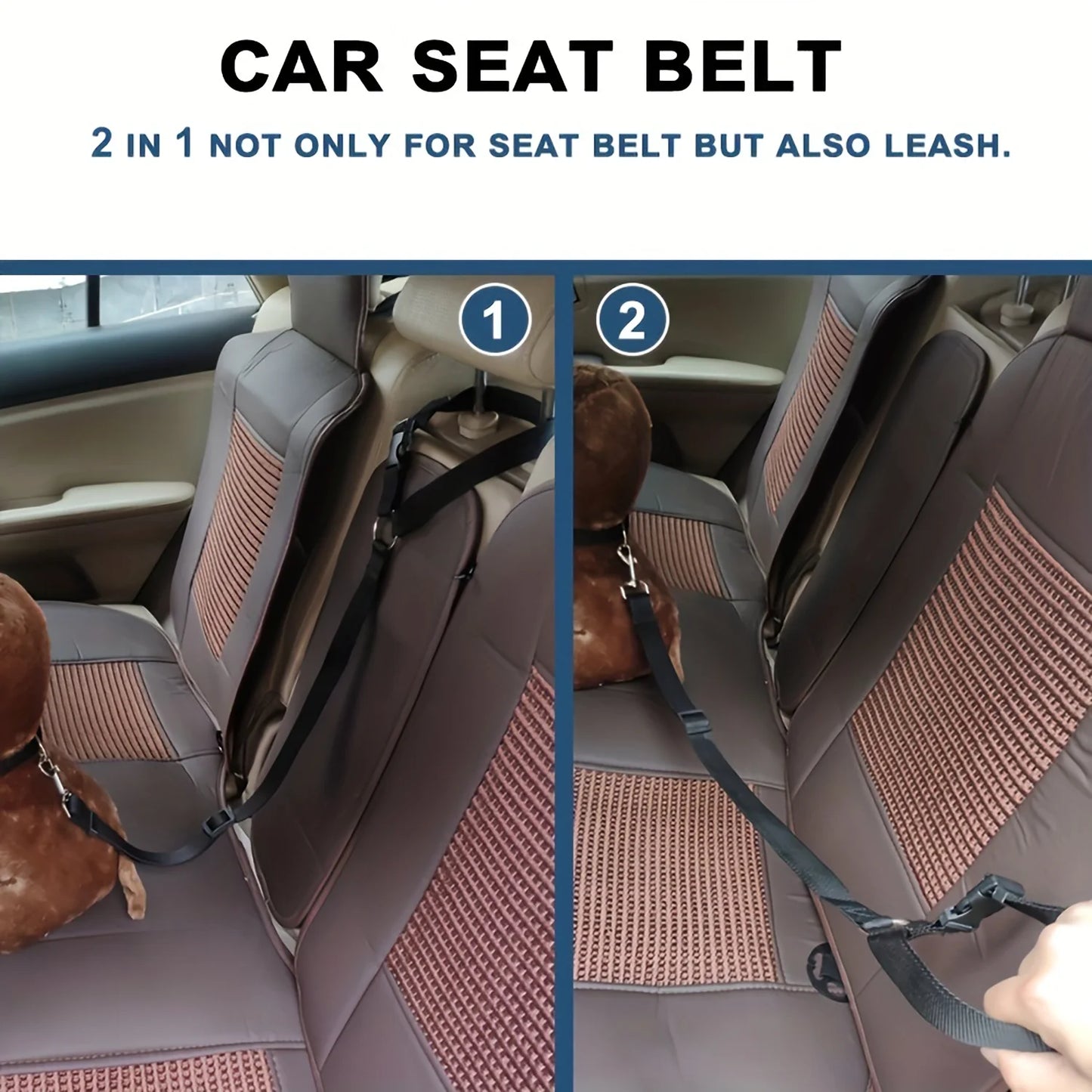 Adjustable Pet Car Harness & Seat Belt - Universal Safety Restraint