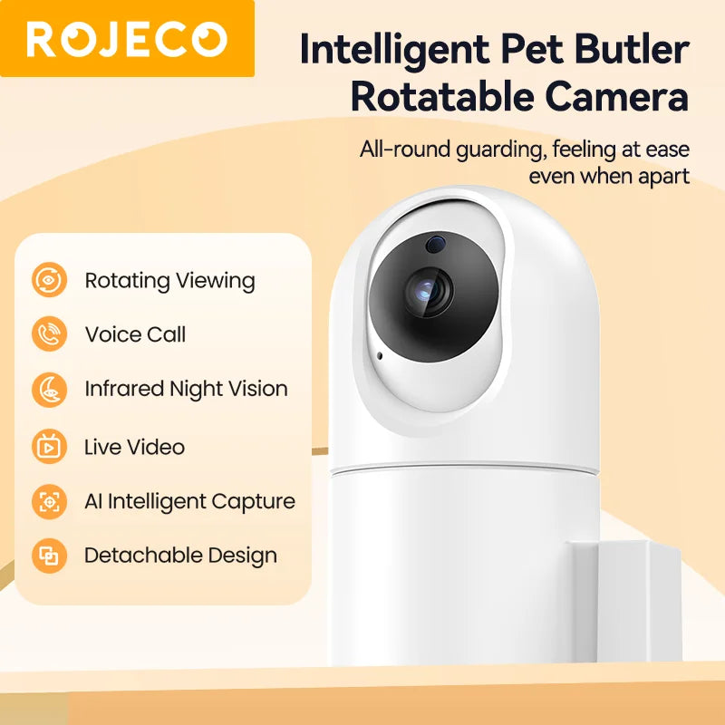 4L Automatic Pet Feeder with 360° Rotating Camera and WiFi Control