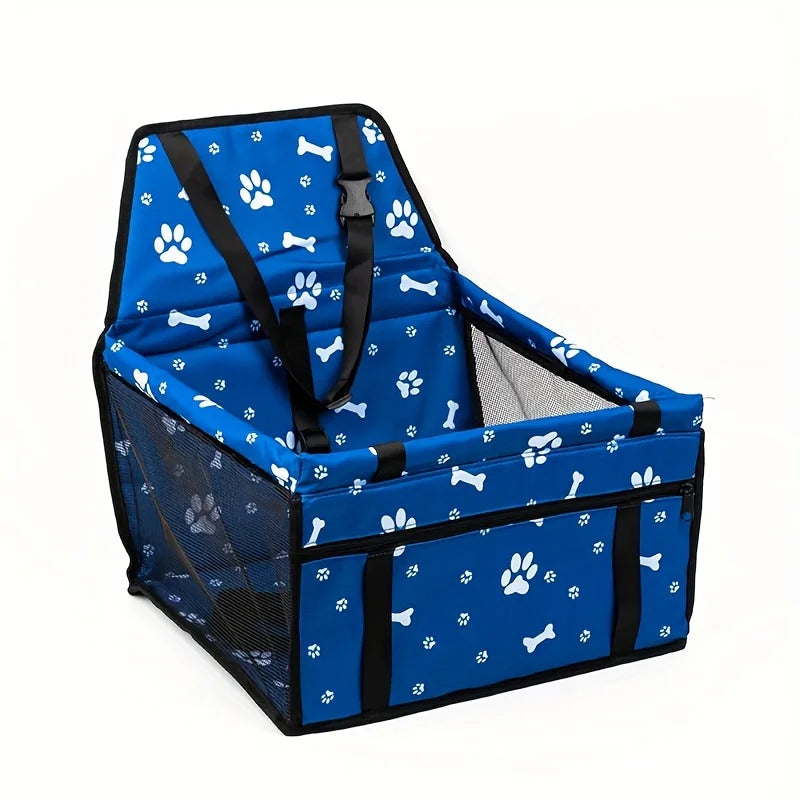 Premium Pet Car Booster Seat - Safe Travel Carrier with Safety Leash